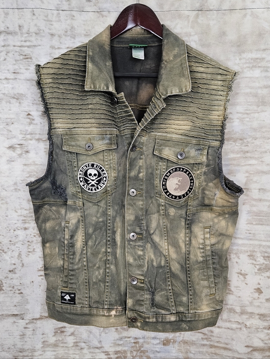 Hand Crafted Other - Mens Battle Vest Post Apocalyptic Mad Max Cotton Hand Distressed Size Large